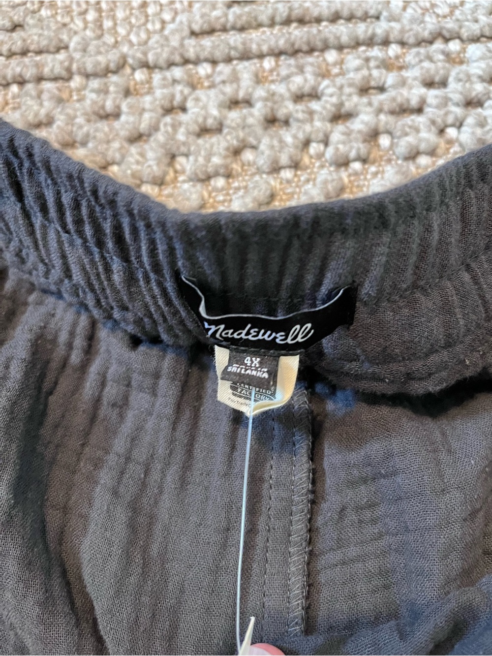 NEW Madewell Untailored Wide-Leg Lightspun Crop Pant - Picture 6 of 7
